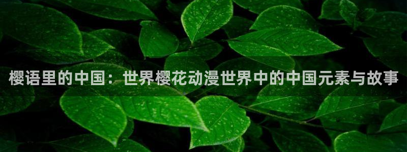 里番动漫官网入口老版本：樱语里的中国：世界樱花动漫世界中的中国元素与故事